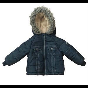 SOUTHPOLE KIDS HOODED FUR PUFFER JACKET